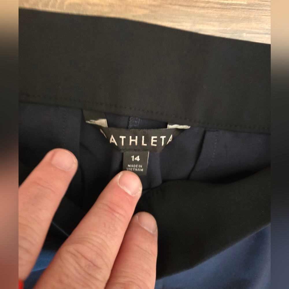 Athleta Navy and Black Track Pants - Picture 3 of 7